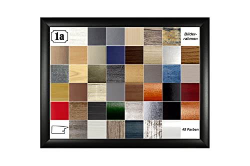 Otto Deluxe Bilderrahmen Posterrahmen 70x95 cm Schwarz Matt Puzzlerahmen Hintergrund Weiss Kunstglas klar von 1a Bilderrahmen