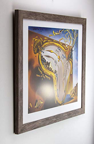 Paola Deluxe Bilderrahmen Posterrahmen 29,7x42 cm Apfel Apfelholz Dekor mit weißem Hintergrund und Antireflex Kunstglas von 1a Bilderrahmen