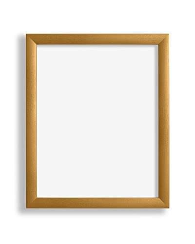 Rapido Deluxe Bilderrahmen Posterrahmen 61x45,8 cm Farbe Gold Geschliffen Puzzlerahmen Weisser Hintergrund Antireflex Kunstglas von 1a Bilderrahmen