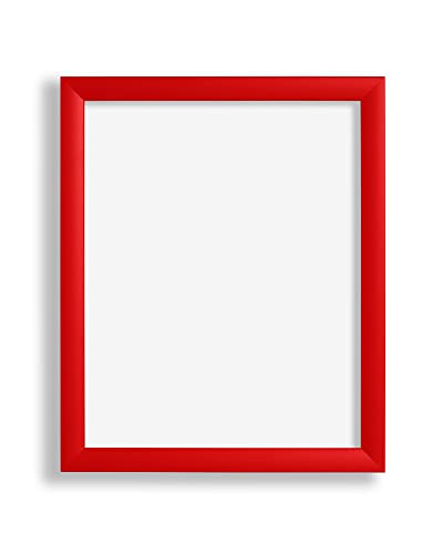 Rapido Deluxe Puzzlerahmen Bilderrahmen Posterrahmen 69,3 x 49,3 cm Rot Knallrot Ferrarirot Weisser Hintergrund Antireflex Kunstglas von 1a Bilderrahmen