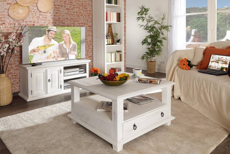 1a Direktimport Couchtisch Mexico Möbel Sofatisch Wohnzimmertisch - Pinie weiß antik - Landhausst 1a Direktimport Couchtisch Mexico Möbel Sofatisch Wohnzimmertisch - Pinie weiß antik - Landhausst von 1a Direktimport