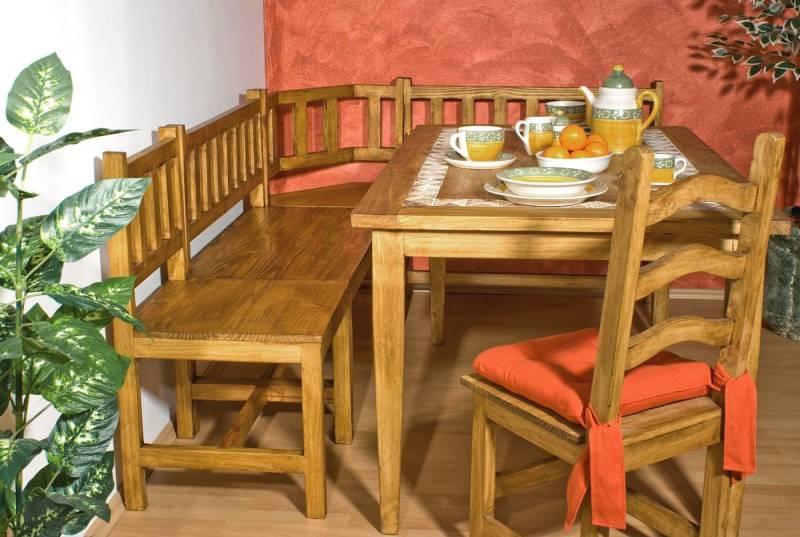 1a Direktimport Eckbank Mexico Möbel 48cm Modul der Eckbank - Stuhl - Landhaus - Pinie Massivh von 1a Direktimport