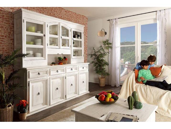 1a Direktimport Küchenbuffet Buffet Anrichte MEXICO - Pinie weiß antik - Landhaus Shabby Chic, weiß 1a Direktimport Küchenbuffet Buffet Anrichte MEXICO - Pinie weiß antik - Landhaus Shabby Chic, weiß von 1a-Direktimport