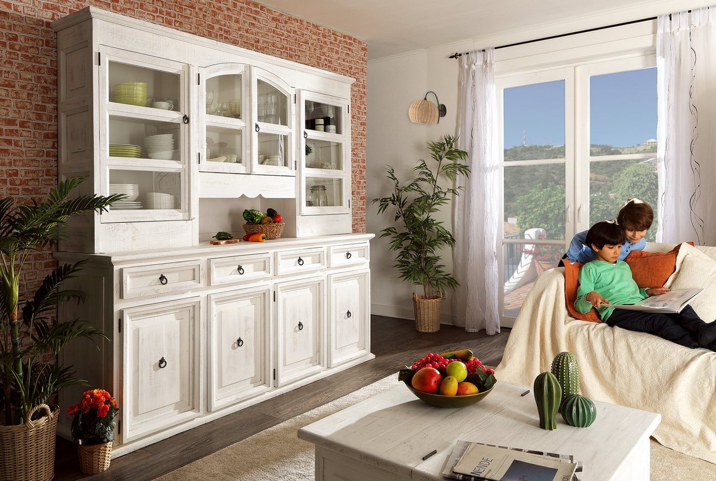 1a Direktimport Küchenbuffet Buffet Anrichte MEXICO - Pinie weiß antik - Landhaus Shabby Chic 1a Direktimport Küchenbuffet Buffet Anrichte MEXICO - Pinie weiß antik - Landhaus Shabby Chic von 1a Direktimport