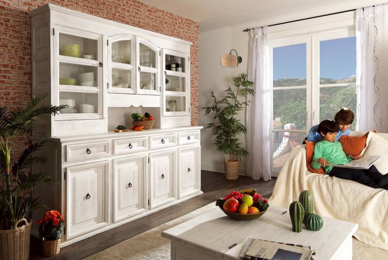 1a Direktimport Küchenbuffet Buffet Anrichte MEXICO - Pinie weiß antik - Landhaus Shabby Chic 1a Direktimport Küchenbuffet Buffet Anrichte MEXICO - Pinie weiß antik - Landhaus Shabby Chic von 1a Direktimport