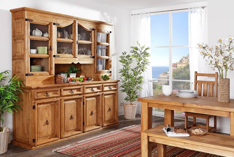 1a Direktimport Küchenbuffet Mexico Möbel Büffet Buffetschrank - Pinie Massivholz - Landhausstil von 1a Direktimport