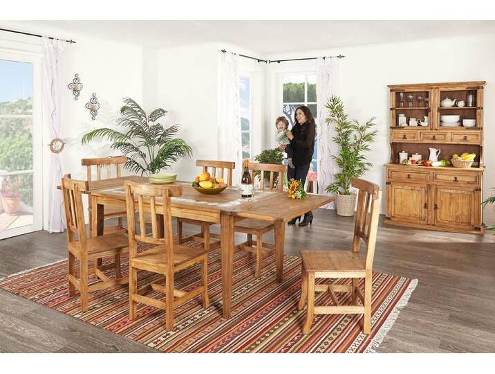 1a Direktimport Küchenbuffet Mexico Möbel Küchenbuffet Büffet - Pinie Massivholz - Landhausstil, braun von 1a-Direktimport