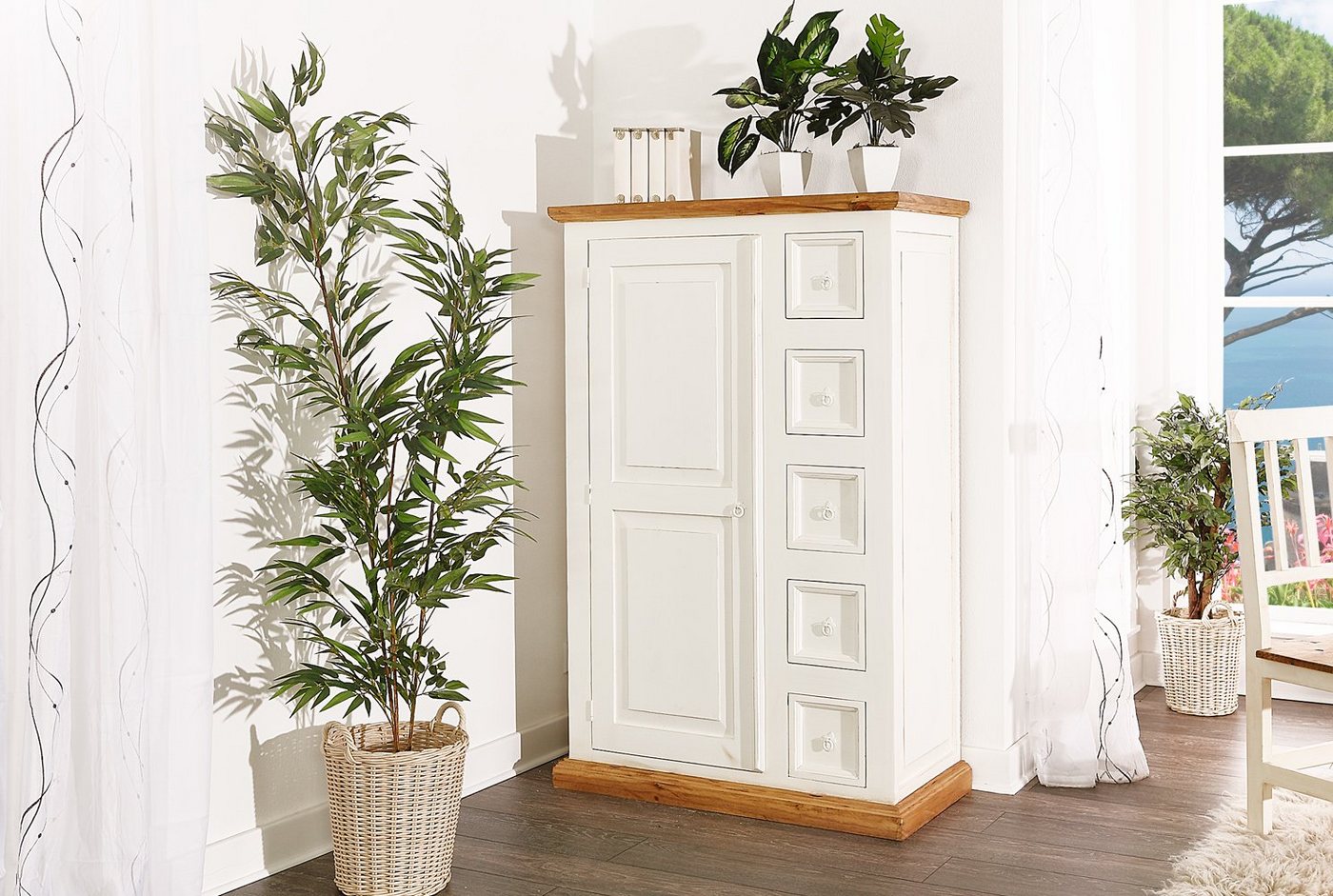 1a Direktimport Mehrzweckschrank Brotschrank Mexico - Pinie massiv weiß natur - Landhausstil 1a Direktimport Mehrzweckschrank Brotschrank Mexico - Pinie massiv weiß natur - Landhausstil von 1a Direktimport