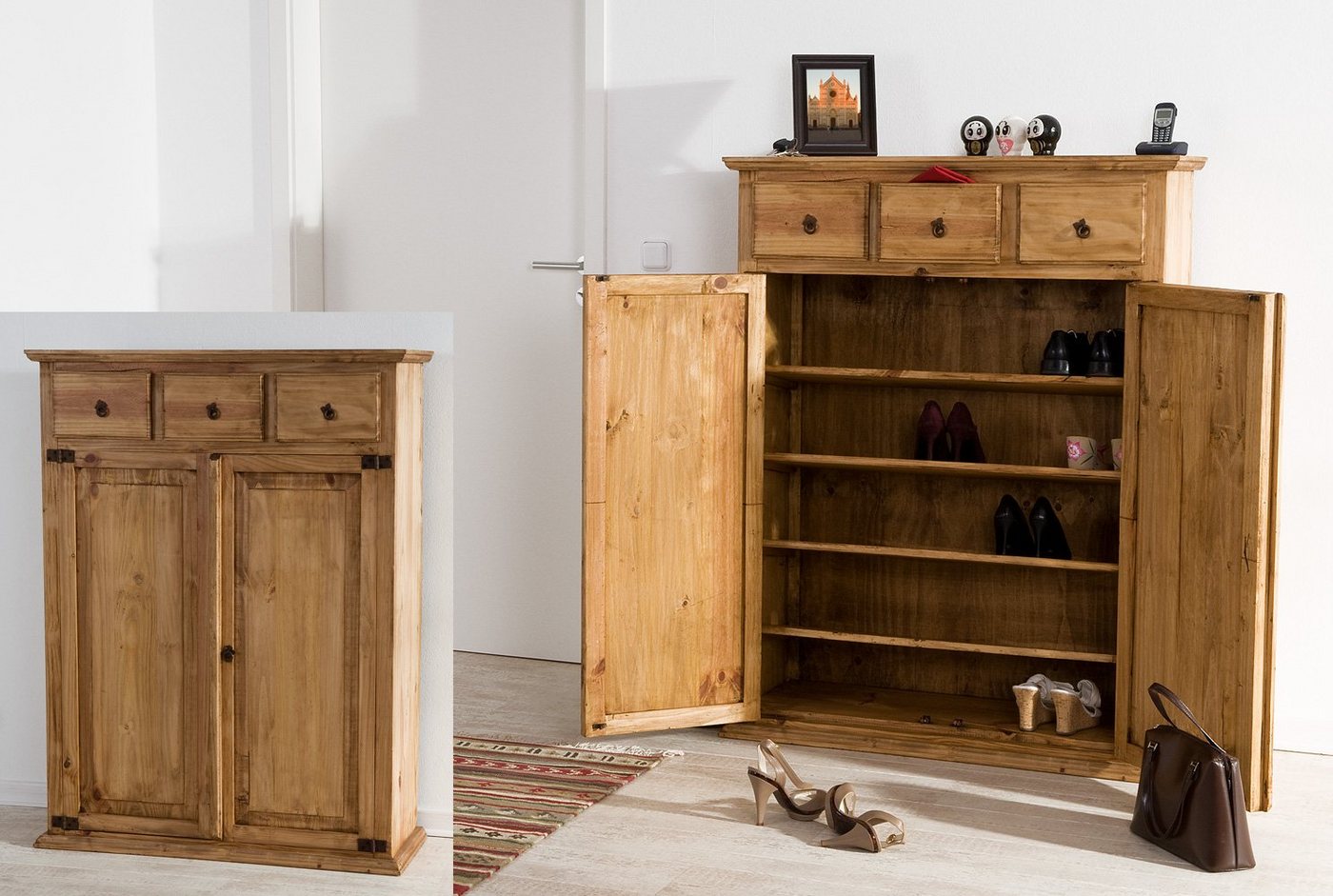 1a Direktimport Schuhschrank Mexico Möbel Schuhschrank Dielenschrank - Pinie Massivholz - Landhaus 1a Direktimport Schuhschrank Mexico Möbel Schuhschrank Dielenschrank - Pinie Massivholz - Landhaus von 1a Direktimport