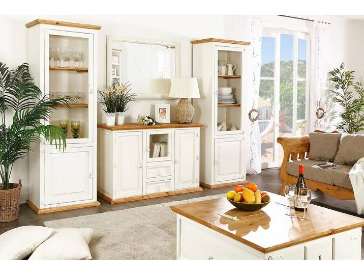 1a Direktimport Sideboard Mexico Möbel Sideboard Kommode Schrank - Pinie weiß - Landhausstil, weiß von 1a-Direktimport