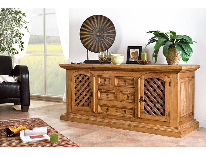1a Direktimport Sideboard Mexico Möbel Sideboard Schrank - Pinie Massivholz - Landhausstil, braun von 1a-Direktimport