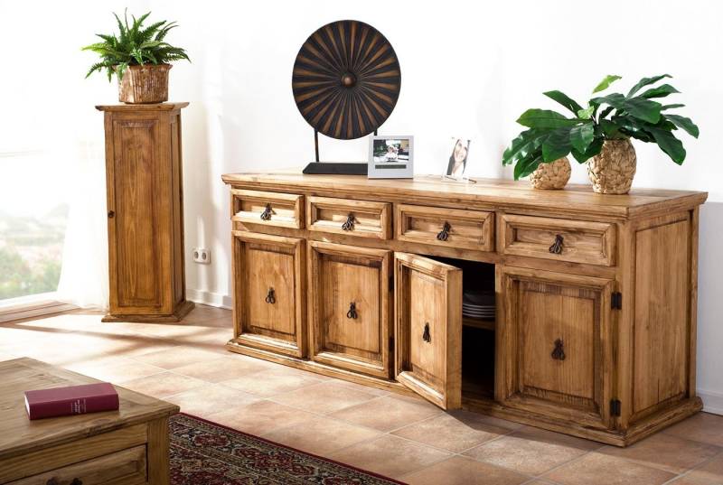 1a Direktimport Sideboard Mexico Möbel Sidebord Kommode Schrank - Pinie massiv - Landhaus von 1a Direktimport