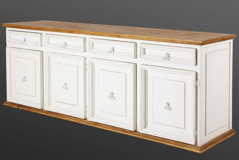 1a Direktimport Sideboard Sideboard Kommode Mexico - Pinie Massivholzmöbel - Weiß - Landhaus von 1a Direktimport