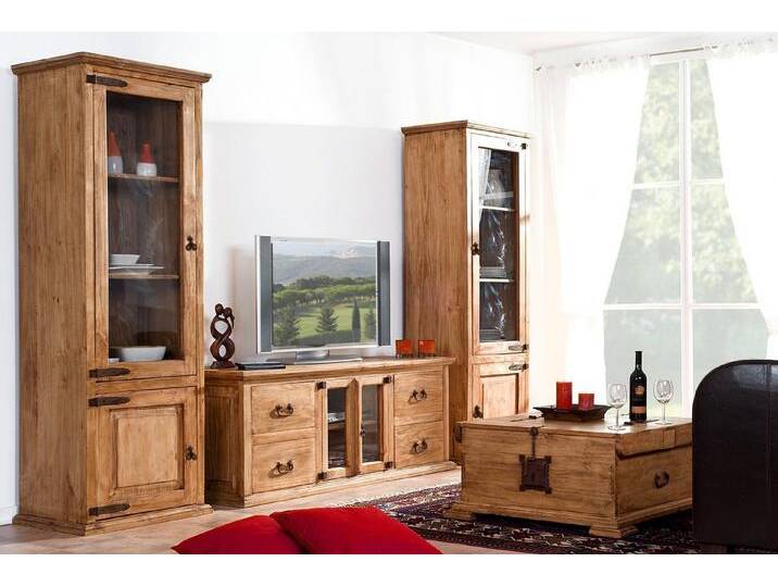 1a Direktimport Vitrine Mexico Möbel Set Vitrinen - Pinie Massivholz - Landhausstil, braun 1a Direktimport Vitrine Mexico Möbel Set Vitrinen - Pinie Massivholz - Landhausstil, braun von 1a-Direktimport