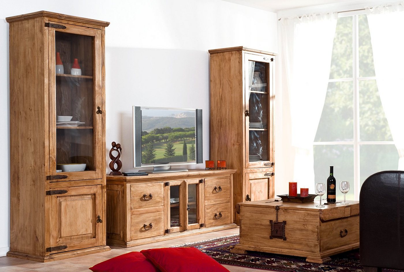 1a Direktimport Vitrine Mexico Möbel Set Vitrinen - Pinie Massivholz - Landhausstil 1a Direktimport Vitrine Mexico Möbel Set Vitrinen - Pinie Massivholz - Landhausstil von 1a Direktimport