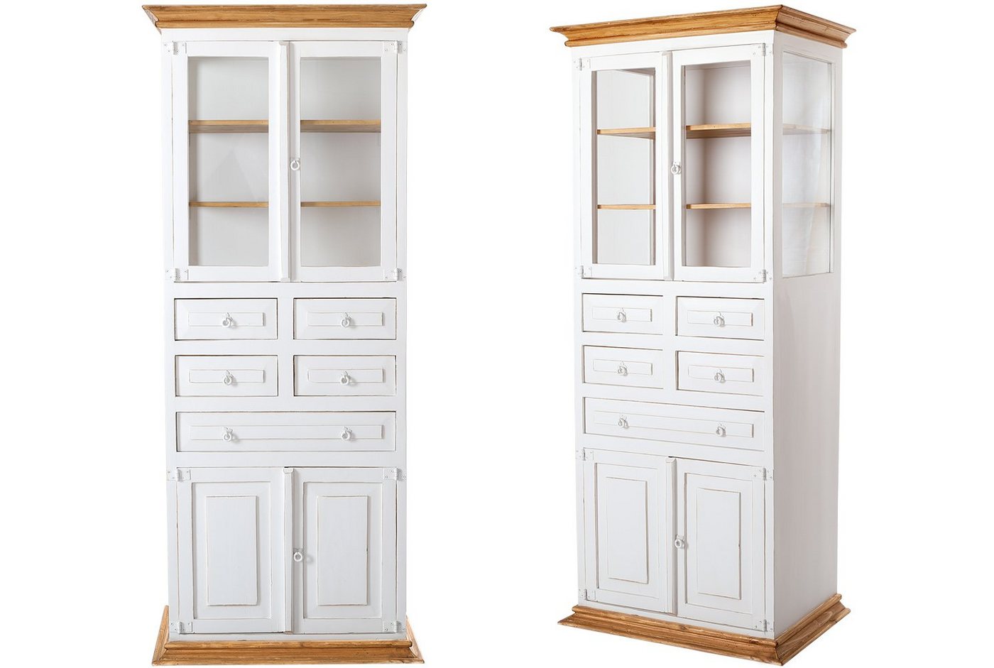 1a Direktimport Vitrine Sammlervitrine Glasschrank Landhausstil - Pinie Massivholz weiß 1a Direktimport Vitrine Sammlervitrine Glasschrank Landhausstil - Pinie Massivholz weiß von 1a Direktimport
