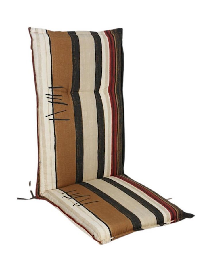 BURI Hochlehnerauflage Hochlehner Auflage 123x50cm Polsterauflage Stuhlkissen Sesselauflage von BURI