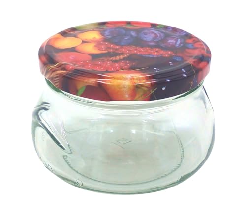 1a-Handelsagentur Einmachglas 300ml Vorratsglas Einweckglas Marmeladenglas Schraubdeckel Früchte von 1a-Handelsagentur