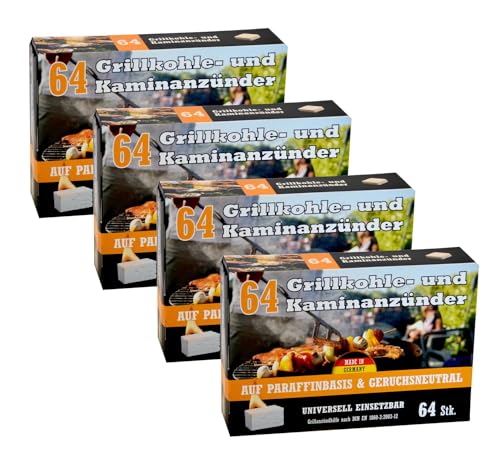 1a-Handelsagentur Kohleanzünder 4er-Pack Grillkohleanzünder Kaminanzünder Ofenanzünder Zündhilfe von 1a-Handelsagentur