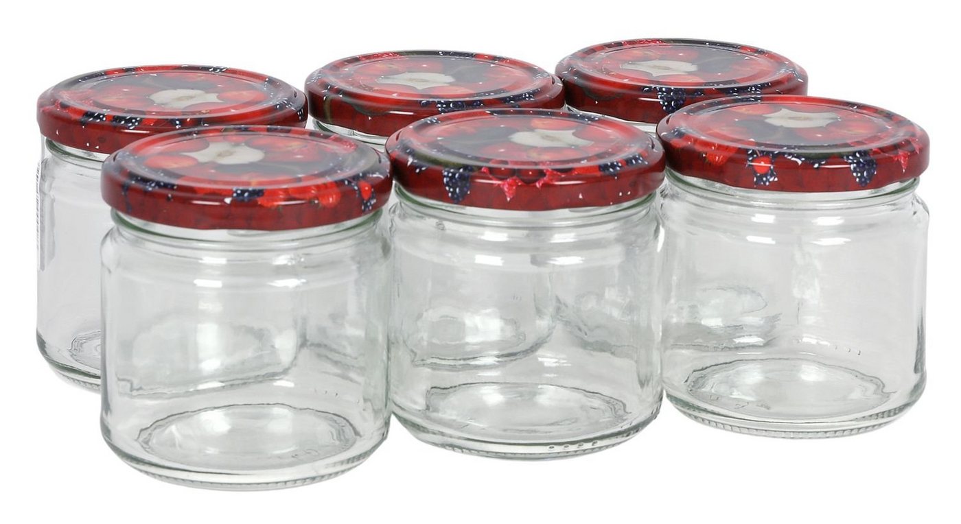 BURI Einmachglas Einmachgläser 6er-Set 210ml Marmeladengläser Vorratsglas Schraubdeckel, Glas BURI Einmachglas Einmachgläser 6er-Set 210ml Marmeladengläser Vorratsglas Schraubdeckel, Glas von BURI
