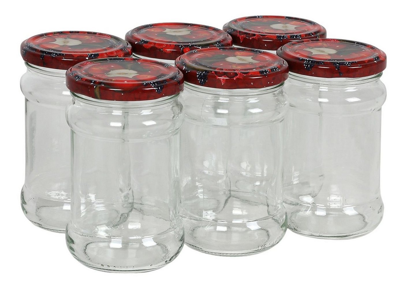 BURI Vorratsdose Einmachgläser 6er-Set 315ml Marmeladengläser Vorratsglas Schraubdeckel, Glas von BURI