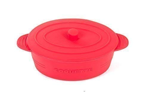 Mini Kochgeschirr Silikon Cocotte Backform Auflaufform Kasserolle 240 ml Gratin, Farbe:rot von 1a-Handelsagentur