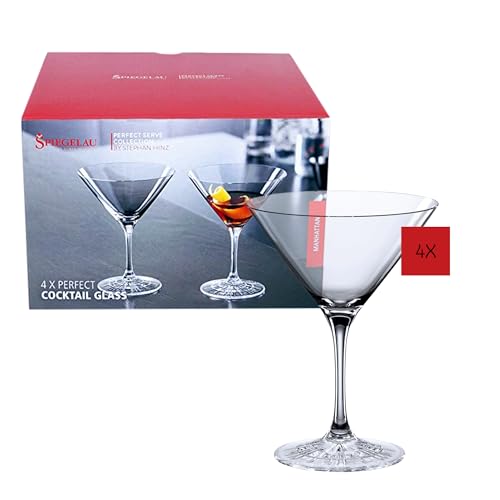 Spiegelau Cocktailgläser 4er Set, 165 ml, Perfect Serve, 4500175, Martini Gläser aus Kristallglas, Martinigläser spülmaschinenfest, Klar von Spiegelau
