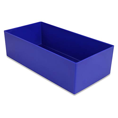 10 Stk. Einsatzkästen E 63, 5 Größen, 5 Farben, Industrienorm, aus Polystyrol, schlagfest (216x108x63 mm, blau) von 1a-TopStore