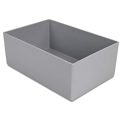 1a-TopStore 10 STK. Einsatzkästen Einsatzboxen Schubladen-Einsatzkasten Sortierboxen, 32 Größen, 5 Farben (grau, 162x108x63 mm) von 1a-TopStore