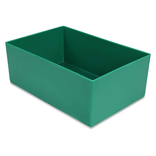 1a-TopStore 10 Stk. Einsatzkästen Einsatzboxen Schubladen-Einsatzkasten Sortierboxen, 32 Größen, 5 Farben (grün, 162x108x63 mm) von 1a-TopStore