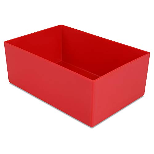 1a-TopStore 10 STK. Einsatzkästen Einsatzboxen Schubladen-Einsatzkasten Sortierboxen, 32 Größen, 5 Farben (rot, 162x108x63 mm) von 1a-TopStore