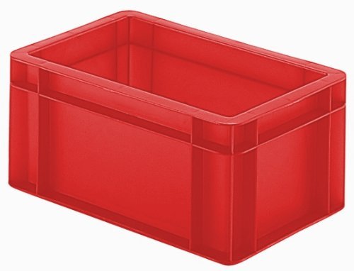 8er-Set Transport- u. Lagerkasten / Lagerbehälter, Euro-Stapelbehälter, 30x20x14,5 cm (LxBxH) Farbe rot, extrem stabil, Wände/Boden geschlossen von 1a-TopStore