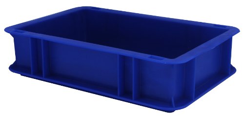 8er-Set Transportkasten / Lagerbehälter, Euro-Stapel- u. Lagerbox, 30x20x7,5 cm (LxBxH), Farbe blau, extrem stabil, Wände/Boden geschlossen von 1a-TopStore