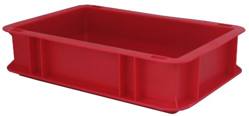 8er-Set Transportkasten / Lagerbehälter, Euro-Stapel- u. Lagerbox, 30x20x7,5 cm (LxBxH), Farbe rot, extrem stabil, Wände/Boden geschlossen von 1a-TopStore