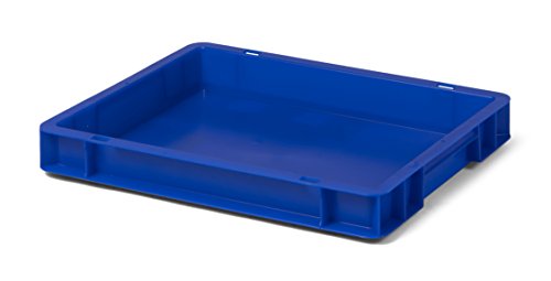 Euro-Stapelkasten Höhe 50 mm, LxB =400x300 mm, Wände u. Boden geschlossen, 4,5 Liter, aus PP, Farbe blau von 1a-TopStore