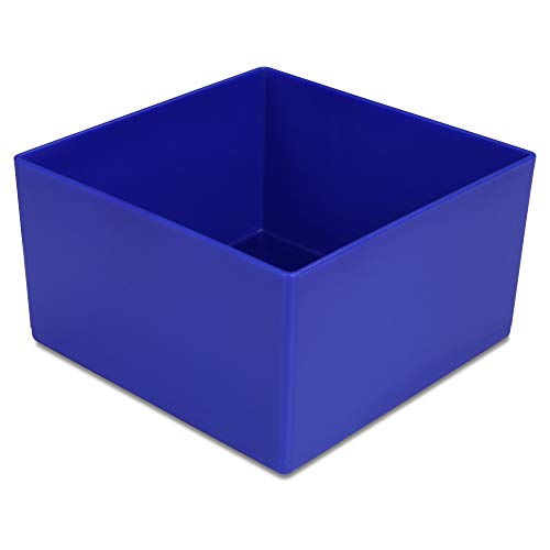 Kunststoff-Einsatzkasten/Lagerbehälter, blau 108x108x63 mm (LxBxH), 1 Packung = 25 Stück von 1a-TopStore