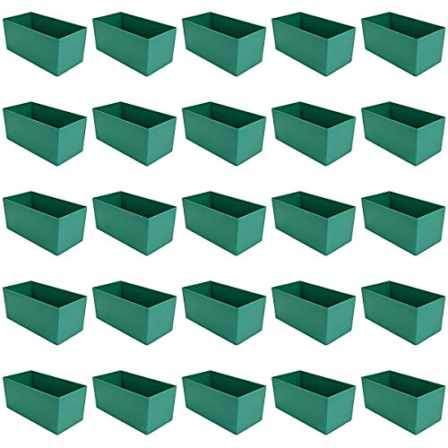 Kunststoff-Einsatzkasten 90 mm hoch, grün, 198x99(LxB), für Schubladen ab 90 bis 100 mm Blendenhöhe, 1 VE = 25 St. von 1a-TopStore