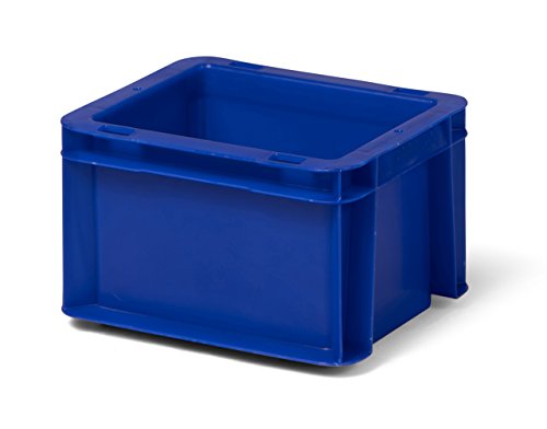 16 Stk. Transport-Stapelkasten TK212-0, blau, 200x100x120 mm (LxBxH), aus PP, Volumen: 2 Liter, Traglast: 10 kg, lebensmittelecht, made in Germany, Industriequalität von 1a-TopStore