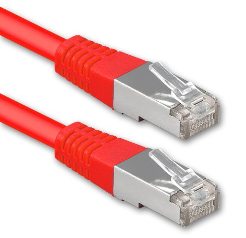 1aTTack.de 0,25m rot - 1 Stück Cat.6 Patchkabel Netzwerkkabel CAT6 S-FTP Gigabit LAN PIMF CAT 6 Kupfer CU Halogenfrei Internet DSL Spielkonsole Smart TV von 1aTTack.de