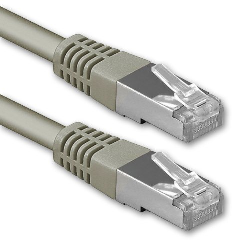 1aTTack.de 0,5m grau - 1 Stück Cat.6 Patchkabel Netzwerkkabel CAT6 S-FTP Gigabit LAN PIMF CAT 6 Kupfer CU Halogenfrei Internet DSL Spielkonsole Smart TV von 1aTTack.de