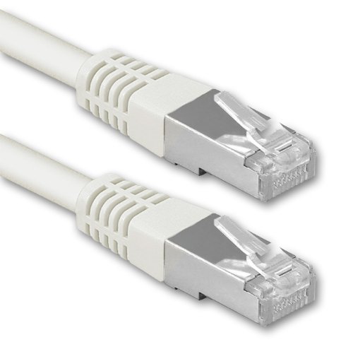 1aTTack.de 0,5m weiß - 1 Stück Cat.6 Patchkabel Netzwerkkabel CAT6 S-FTP Gigabit Lan PIMF CAT 6 Kupfer CU Halogenfrei Internet DSL Spielkonsole Smart TV von 1aTTack.de