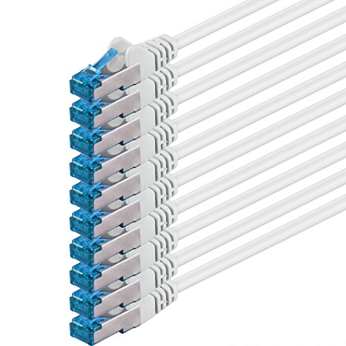 0.25m - CAT6a - Netzwerkkabel weiss - 10 Stück CAT 6 A Patchkabel 10000 Mbit s SFTP PIMF 500 MHz kompatibel zu CAT5 CAT6 CAT7 DSL Internet Switch Router 0.25m - CAT6a - Netzwerkkabel weiss - 10 Stück CAT 6 A Patchkabel 10000 Mbit s SFTP PIMF 500 MHz kompatibel zu CAT5 CAT6 CAT7 DSL Internet Switch Router von 1aTTack.de