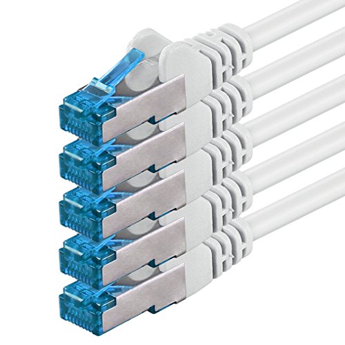 1aTTack.de 0.25m - CAT6a - Netzwerkkabel weiss - 5 Stück CAT 6 A Patchkabel 10000 Mbit s SFTP PIMF 500 MHz kompatibel zu CAT5 CAT6 CAT7 DSL Internet Switch Router 1aTTack.de 0.25m - CAT6a - Netzwerkkabel weiss - 5 Stück CAT 6 A Patchkabel 10000 Mbit s SFTP PIMF 500 MHz kompatibel zu CAT5 CAT6 CAT7 DSL Internet Switch Router von 1aTTack.de