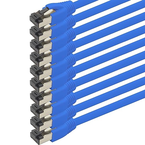 1,5m Cat 8 Netzwerkkabel CAT8 Kabel Blau - 10 Stück Cat.8 Lan 2000 Mhz 40 Gbit s 40GBase-T Poe+ Patchkabel Ethernetkabel LSZH - 10 x 1,5 Meter Blau 1,5m Cat 8 Netzwerkkabel CAT8 Kabel Blau - 10 Stück Cat.8 Lan 2000 Mhz 40 Gbit s 40GBase-T Poe+ Patchkabel Ethernetkabel LSZH - 10 x 1,5 Meter Blau von 1aTTack.de