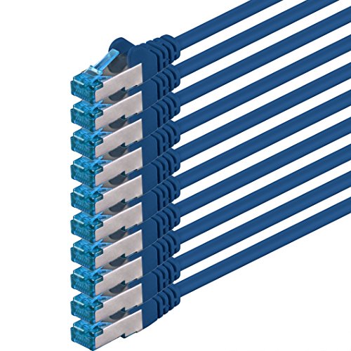 10m - CAT6a - Netzwerkkabel blau - 10 Stück CAT 6 A Patchkabel 10000 Mbit s SFTP PIMF 500 MHz kompatibel zu CAT5 CAT6 CAT7 DSL Internet Switch Router 10m - CAT6a - Netzwerkkabel blau - 10 Stück CAT 6 A Patchkabel 10000 Mbit s SFTP PIMF 500 MHz kompatibel zu CAT5 CAT6 CAT7 DSL Internet Switch Router von 1aTTack.de