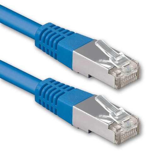 15m blau - 1 Stück Cat.6 Patchkabel Netzwerkkabel CAT6 S-FTP Gigabit LAN PIMF CAT 6 Kupfer CU Halogenfrei Internet DSL Spielkonsole Smart TV von 1aTTack.de