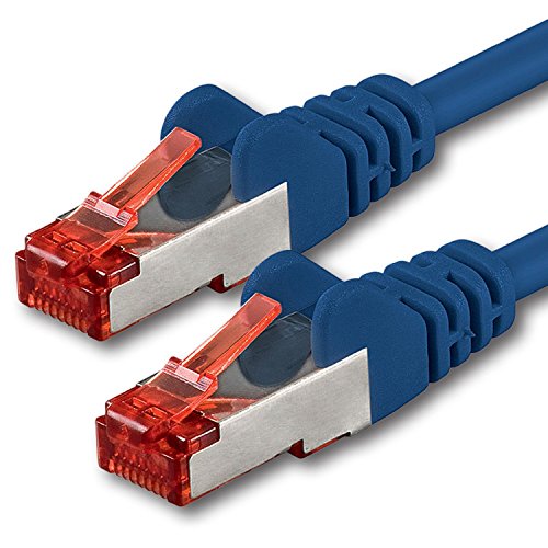 1aTTack.de 1x 1m - Cat 6 Netzwerk-Kabel Patch-Kabel Cat6 RJ45 SFTP - Blau von 1aTTack.de