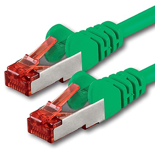 1aTTack.de 1x 3 Meter - Cat 6 Netzwerk-Kabel Patch-Kabel Cat6 RJ45 SFTP - Grün von 1aTTack.de