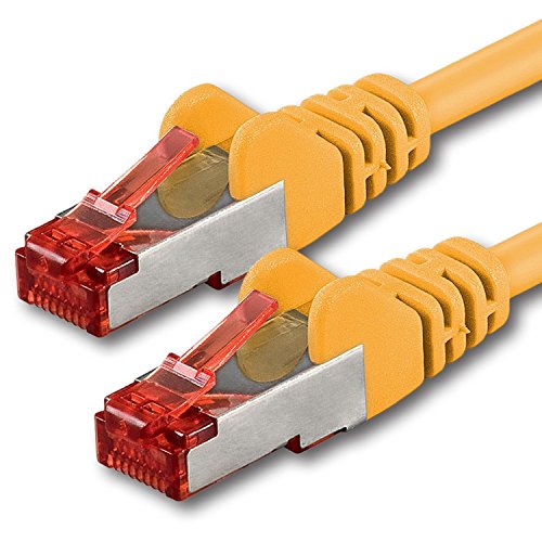 1aTTack.de 1x 15m - Cat 6 Netzwerk-Kabel Patch-Kabel Cat6 RJ45 SFTP - Gelb von 1aTTack.de