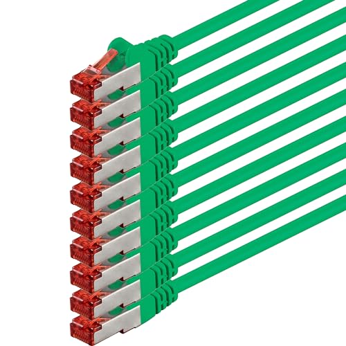 1aTTack.de 10x 7,5m - Cat 6 Netzwerk-Kabel Patch-Kabel Cat6 RJ45 SFTP - Grün 1aTTack.de 10x 7,5m - Cat 6 Netzwerk-Kabel Patch-Kabel Cat6 RJ45 SFTP - Grün von 1aTTack.de